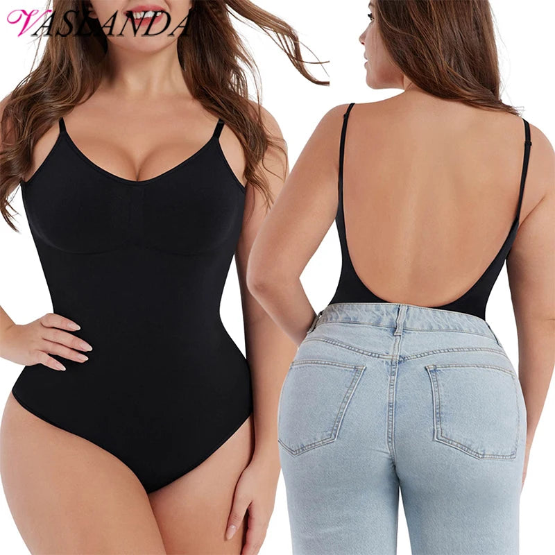 Low Back Seamless Shapewear Bodysuit Thong For Women