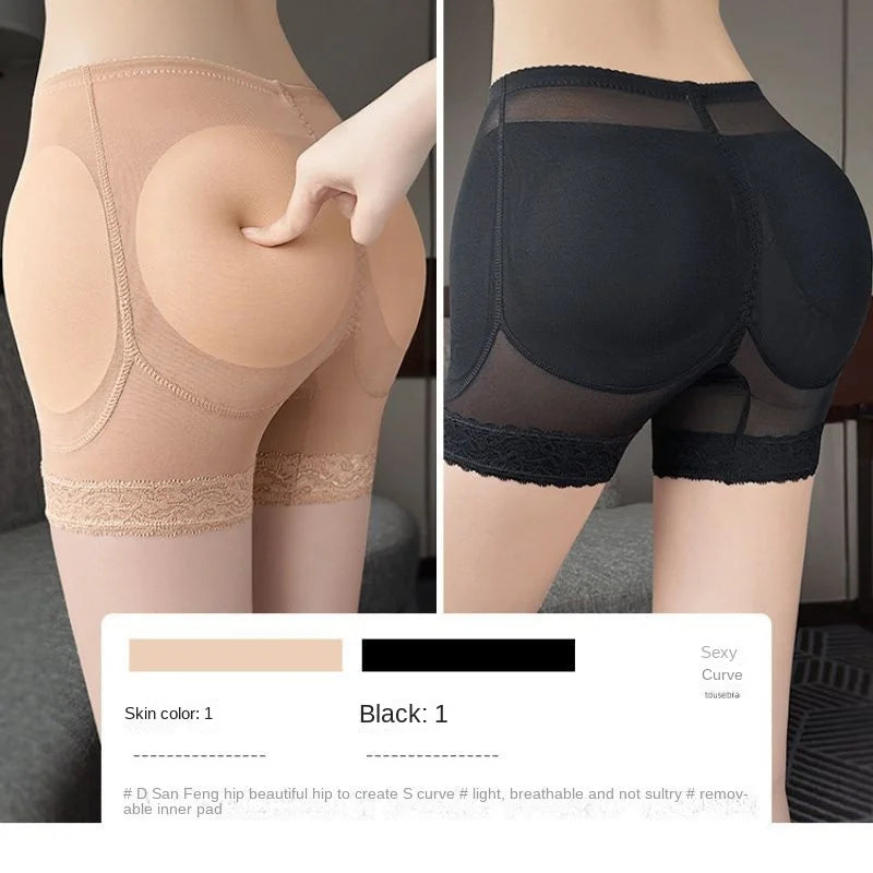 Women’s Butt Lifting Shaping Shorts With Detachable Hip Pads